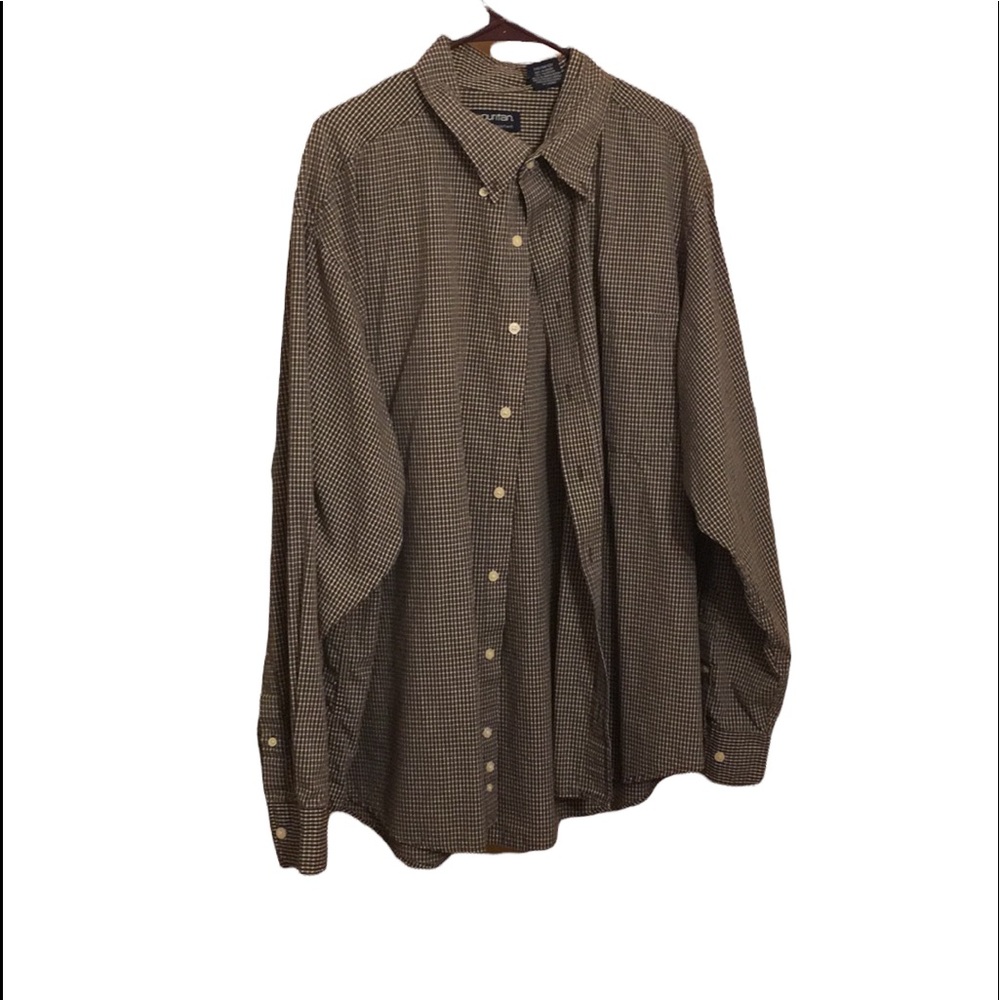 Brown and white dress shirt